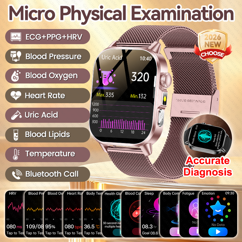 Android Smartwatch Accessories - Women Physical Examination Smart Watch ECG+HRV