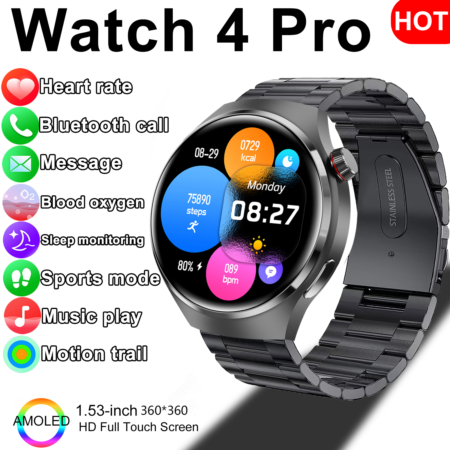 Smartwatch Face - 1.52 inch Smart Watch Men Custom