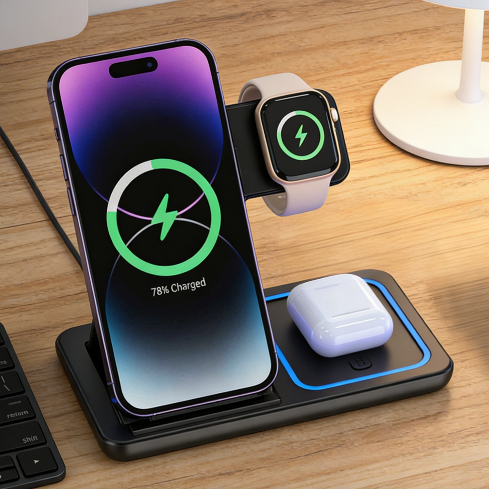 Watch Charger Cable - Foldable 3 in 1 Wireless Charging