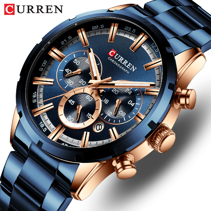 Smartwatch Guess - Curren Men's Watch Blue Dial Stainless