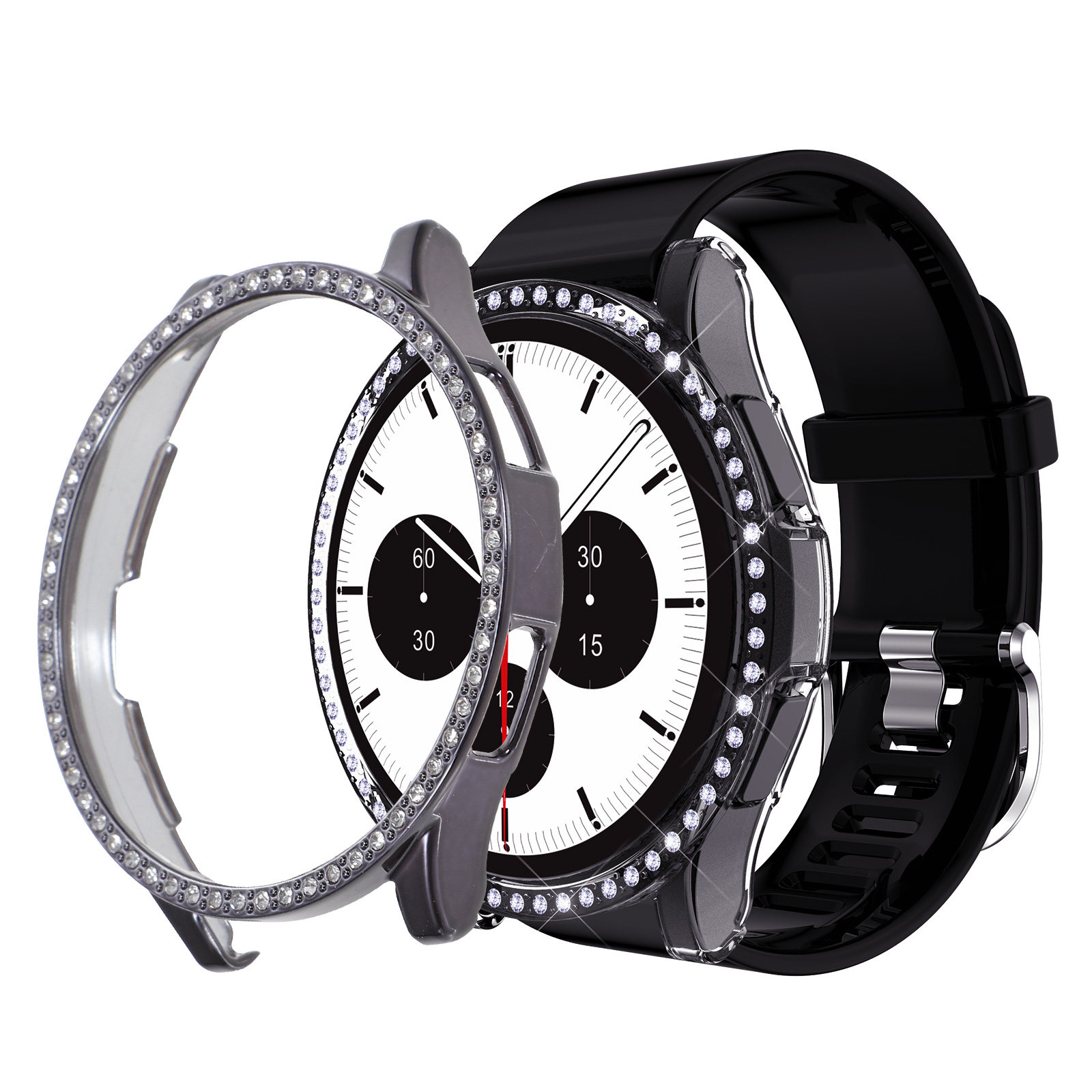 Smartwatch Case - 2Pcs Rhinestone Watch Protector Set Shiny