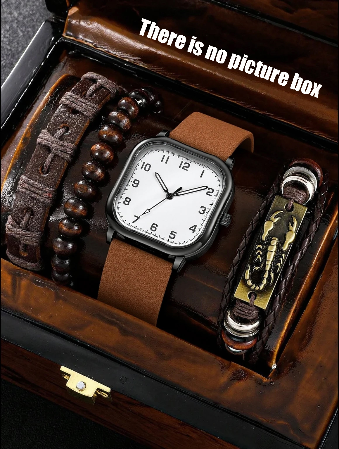 Accessories With Watch - No gift box; men's leather strap