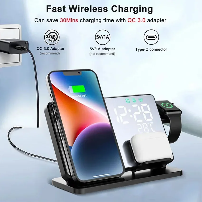 Wireless Charger Alarm Clock S – обзор и цена Watch Charger Cable