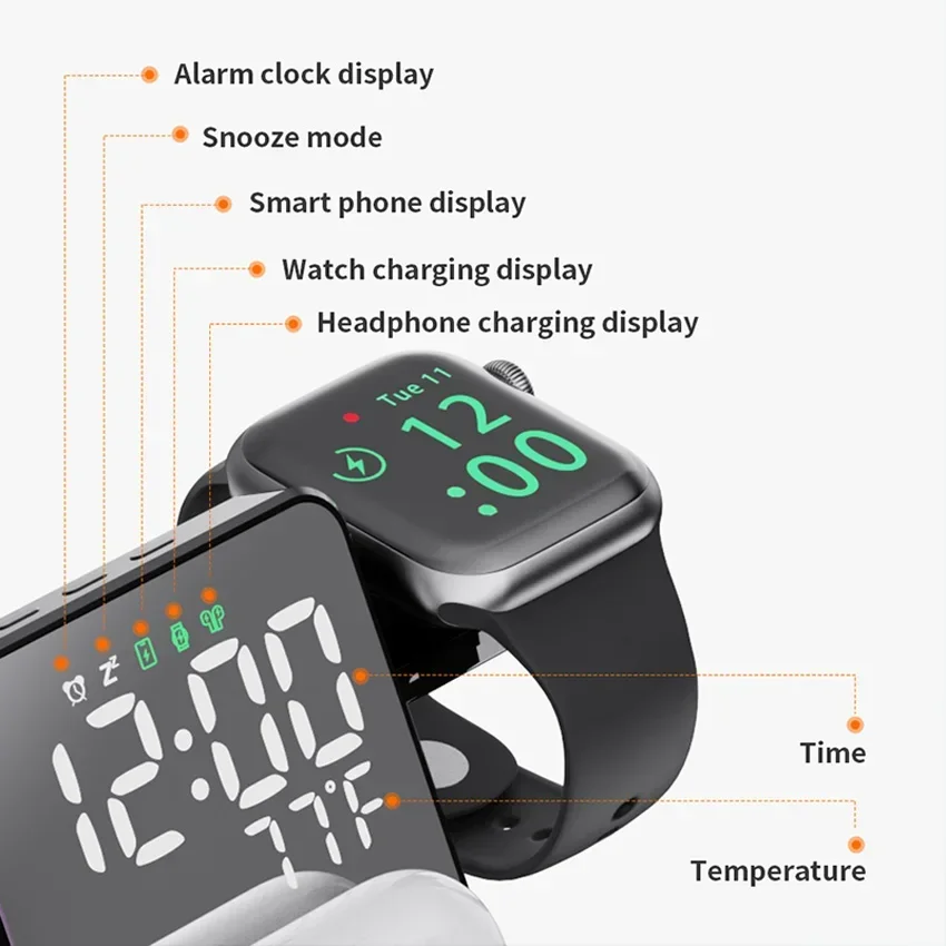 Wireless Charger Alarm Clock S – обзор и цена Watch Charger Cable