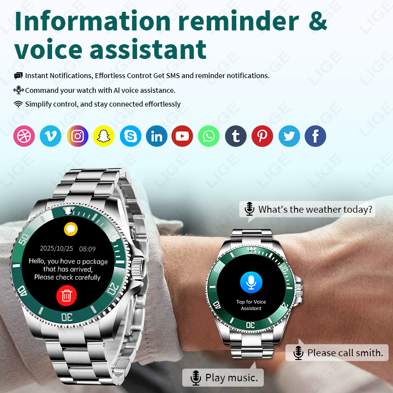 LIGE 2026 Smart Watch Sport Fi – обзор и цена Android Smartwatch Accessories
