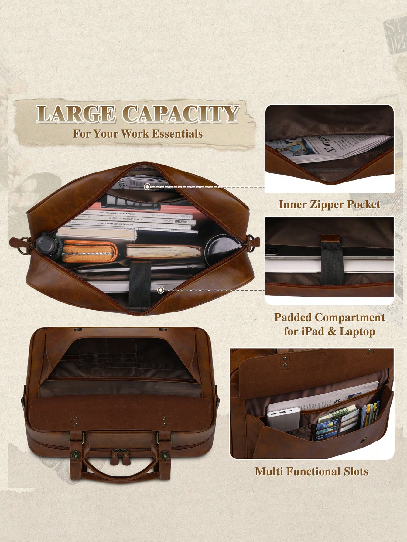 Vintage Leather Messenger Bag  – обзор и цена Leather Classic Strap