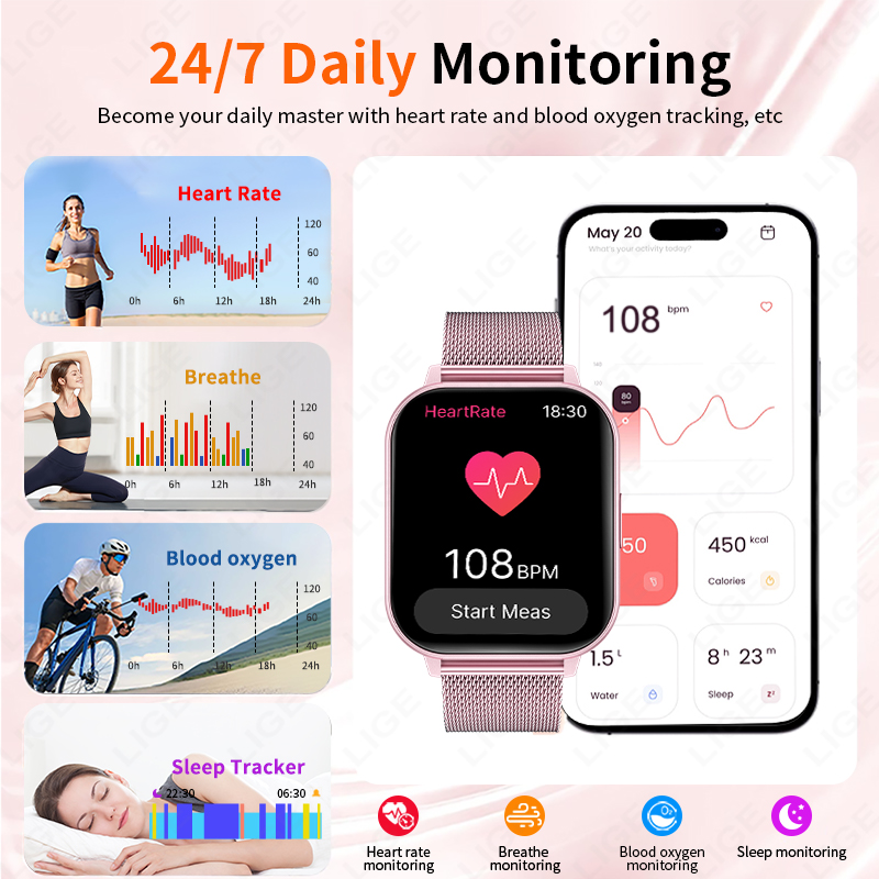New 1.83‘’ HD Screen Fashion S – обзор и цена Smartwatch Custom