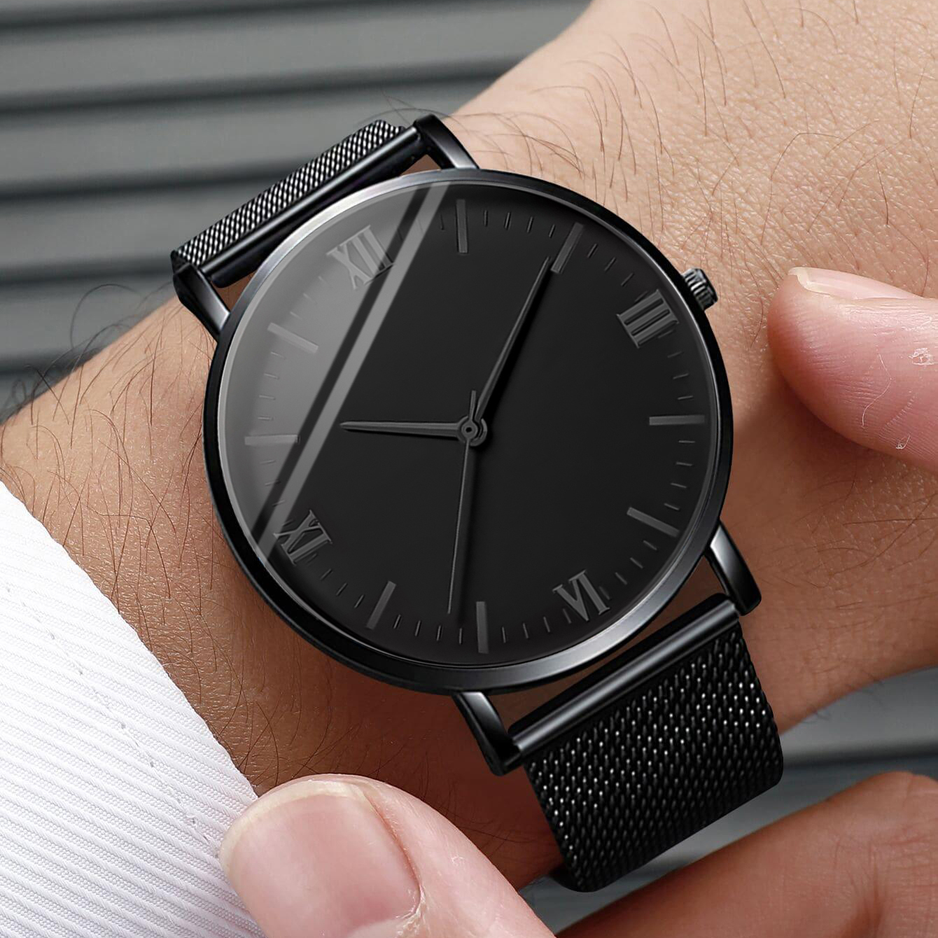 2PCS Men's Watch Fashion Roma  – обзор и цена Stainless Mesh Band