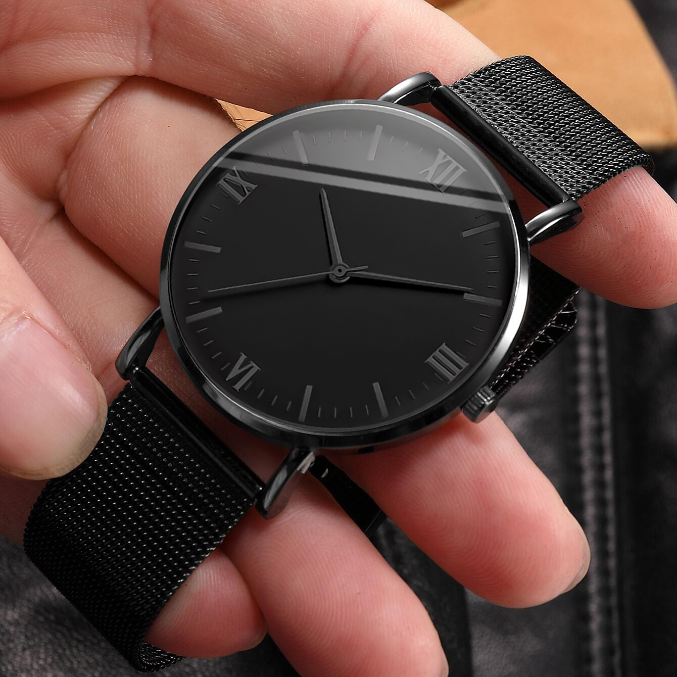 2PCS Men's Watch Fashion Roma  – обзор и цена Stainless Mesh Band