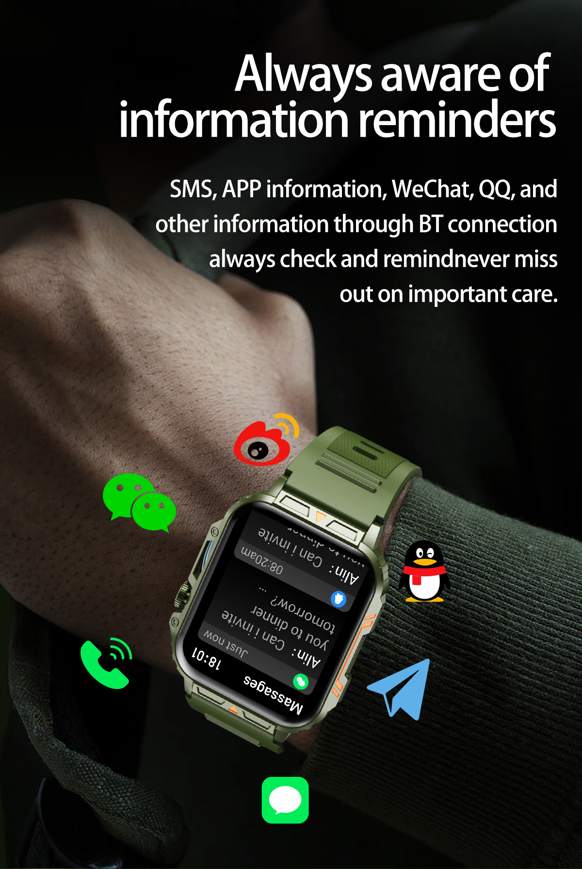 1.91 Outdoor Military Smart Wa – обзор и цена Smartwatch Face