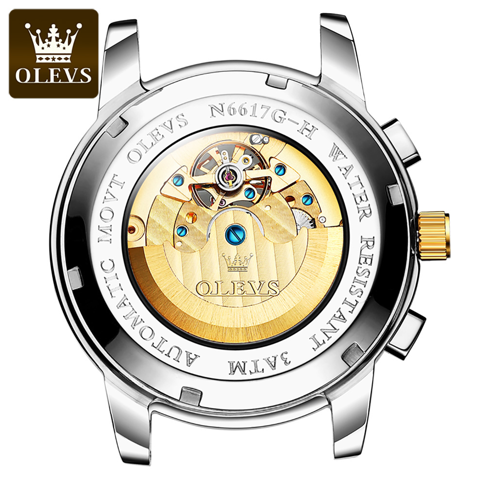 OLEVS 6617 Men's Classic Mecha – обзор и цена Leather Classic Strap