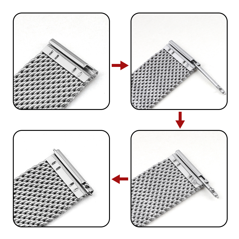 18mm 20mm 22mm 24mm Bands Univ – обзор и цена Stainless Mesh Band