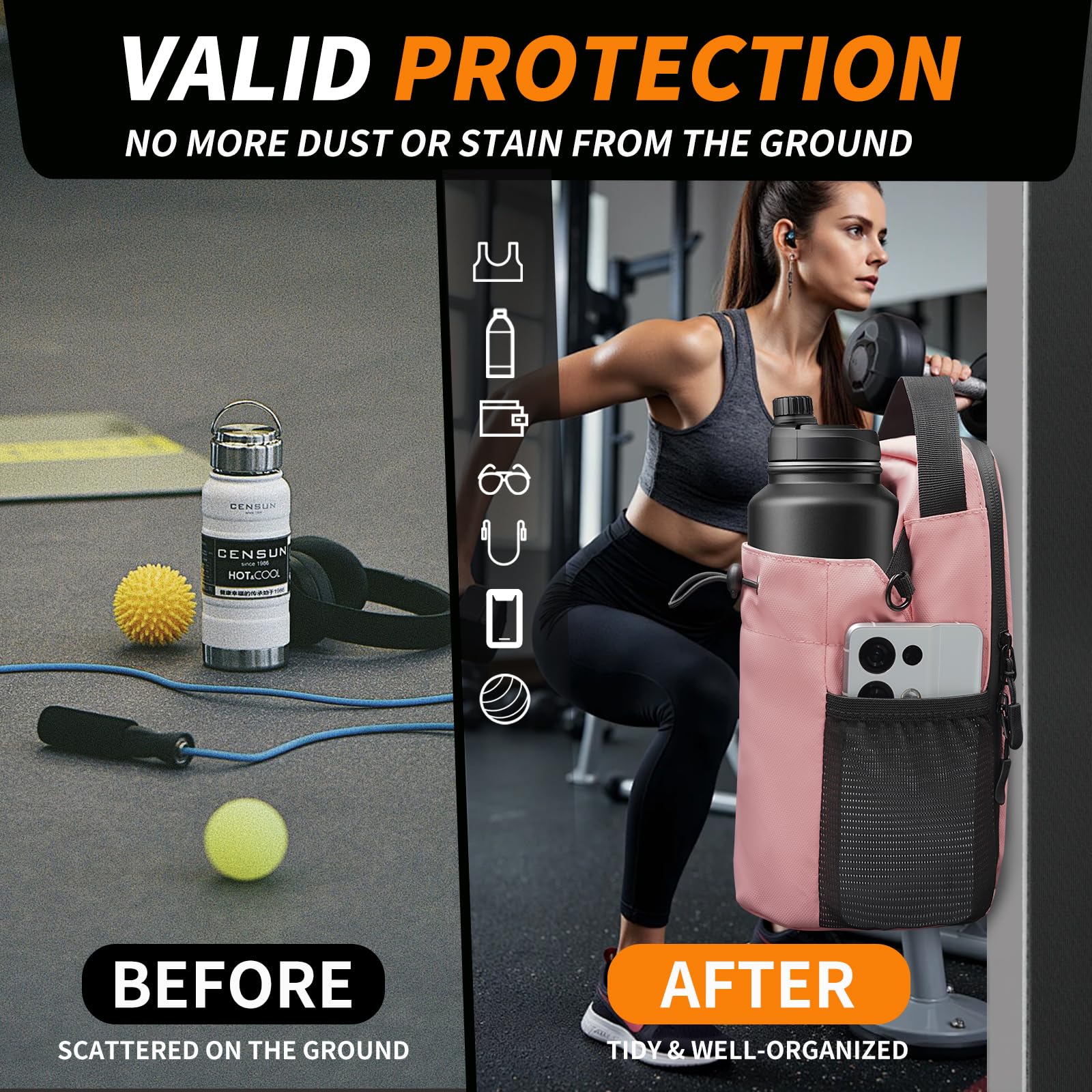 WOOJACK Magnetic Gym Bag for W – обзор и цена Rugged Sport Strap