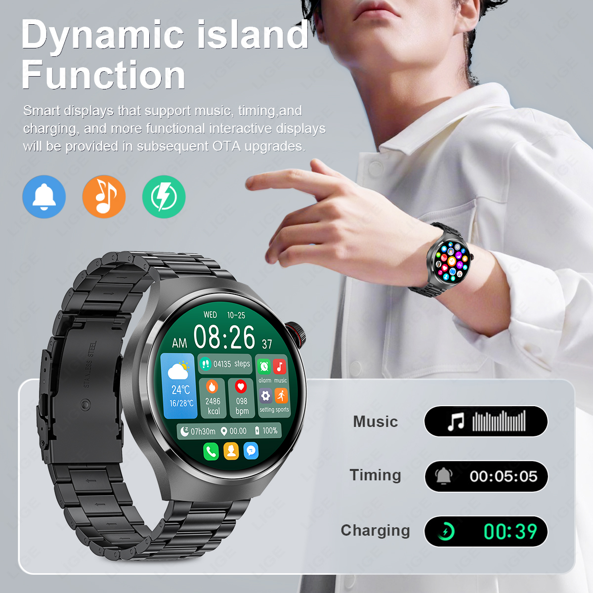 1.52 inch Smart Watch Men Cust – обзор и цена Smartwatch Face