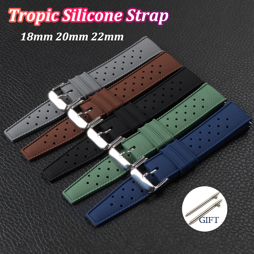 18mm 20mm 22mm Tropic Silicone – обзор и цена Fossil Smartwatch Accessories
