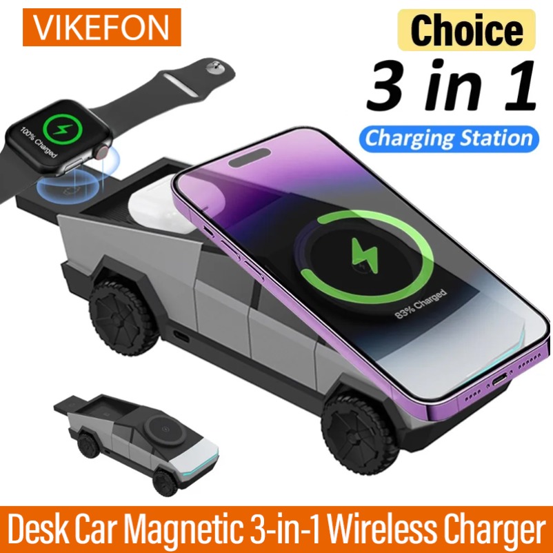 VIKEFON Desk Car Magnetic 3-in – обзор и цена Magnetic Charging Stand