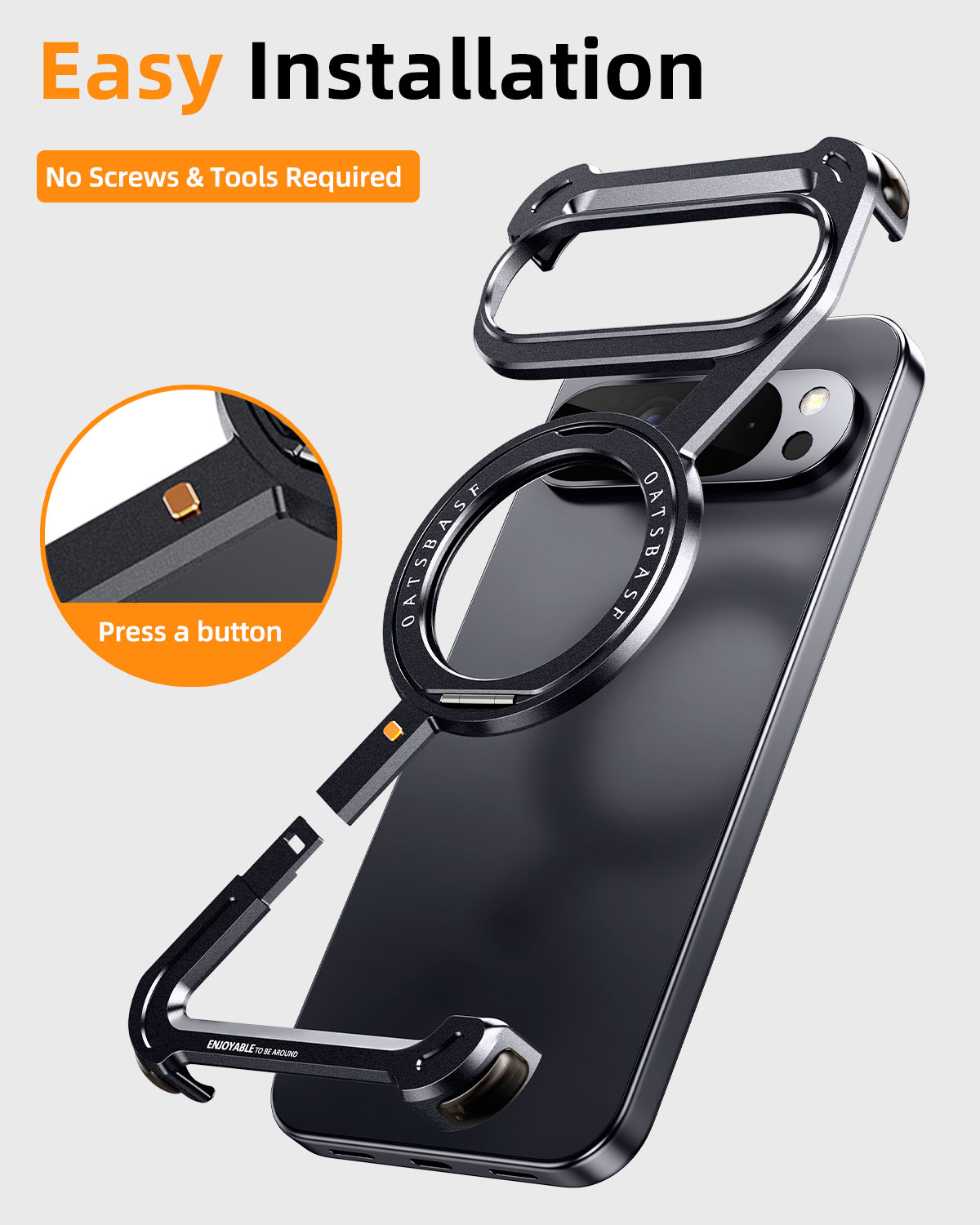 Oatsbasf Metal Phone Case for  – обзор и цена Magnetic Charging Stand