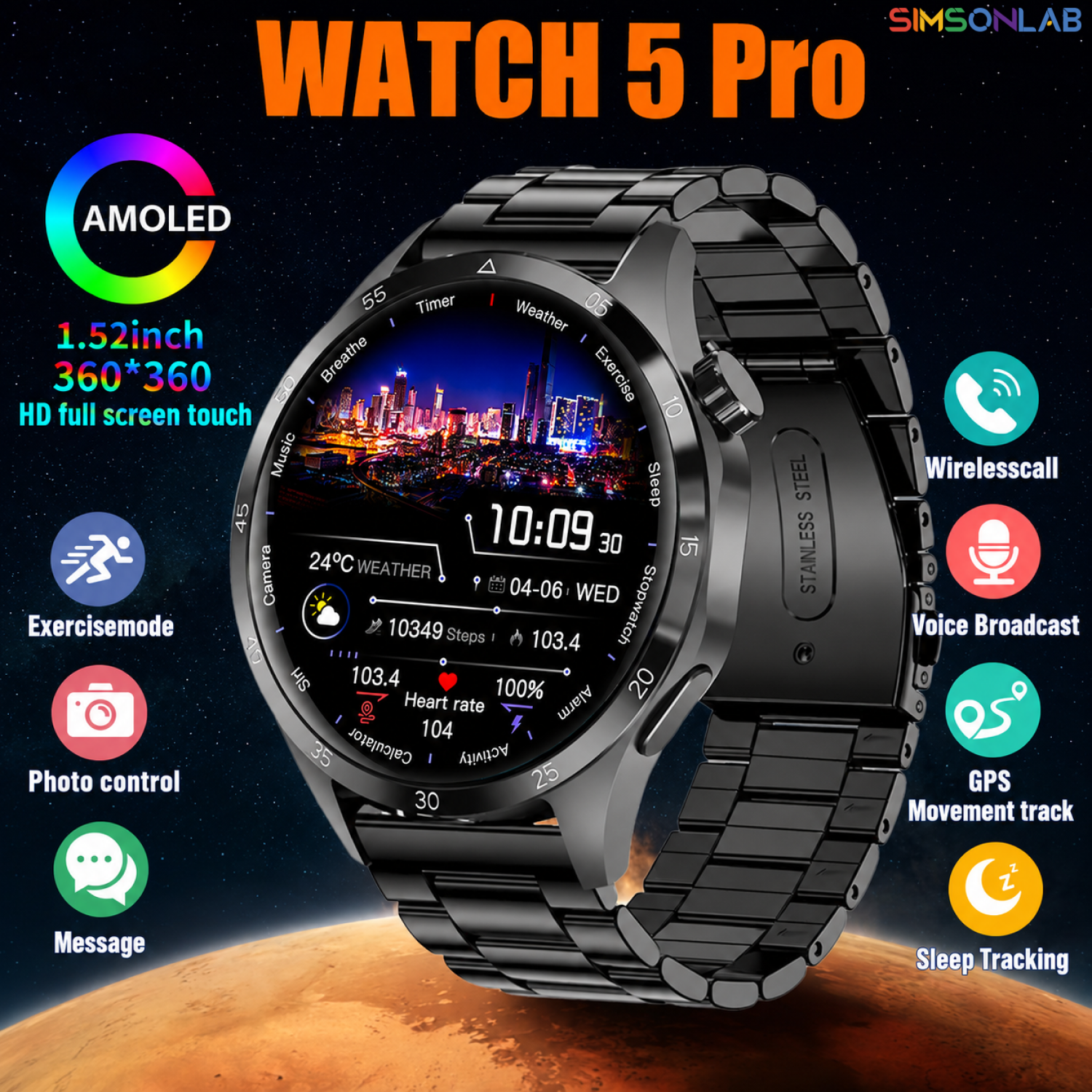 2026 Watch 5 Pro GPS Track Com – обзор и цена Smartwatch Custom
