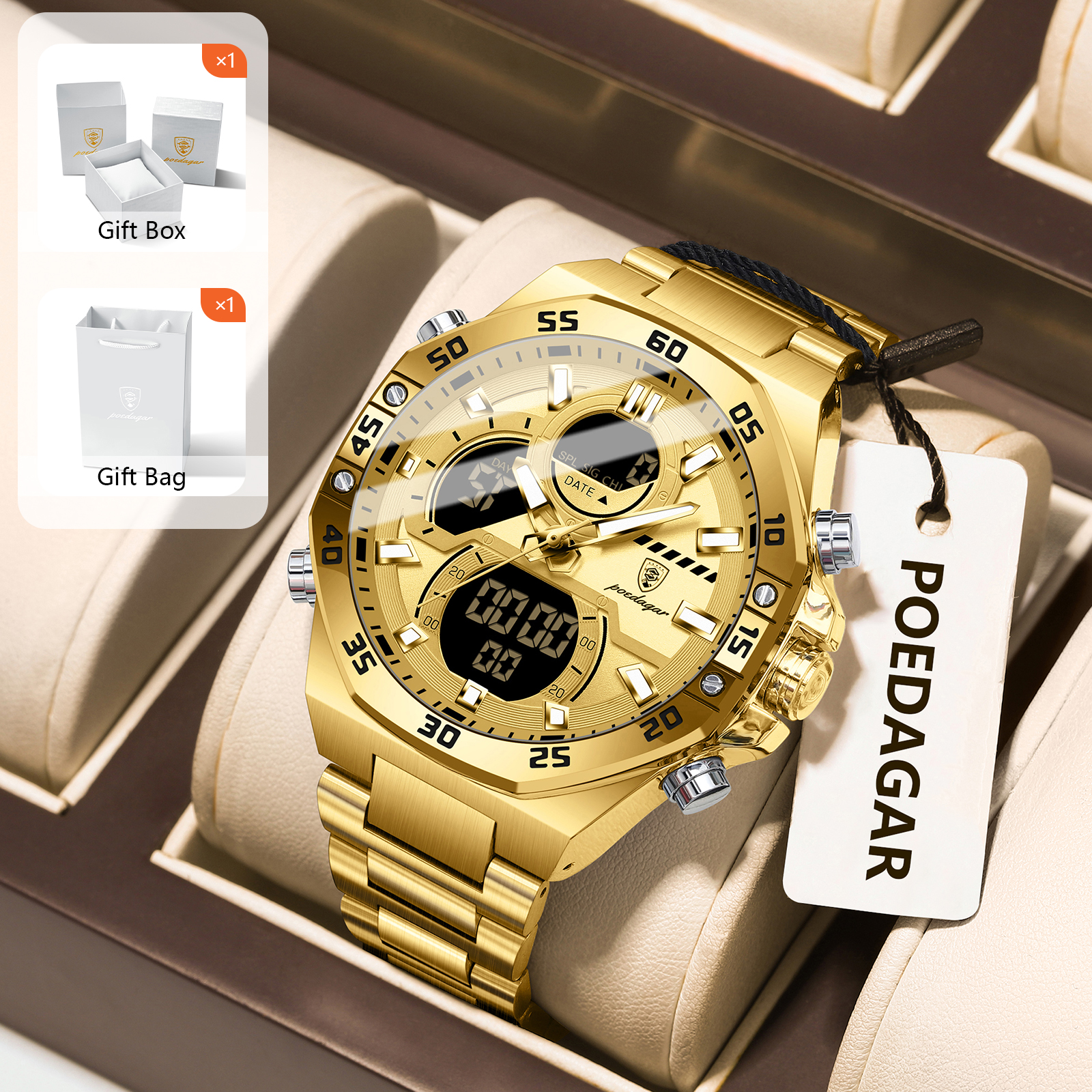 POEDAGAR Sport Men Watch LED W – обзор и цена Accessories With Watch