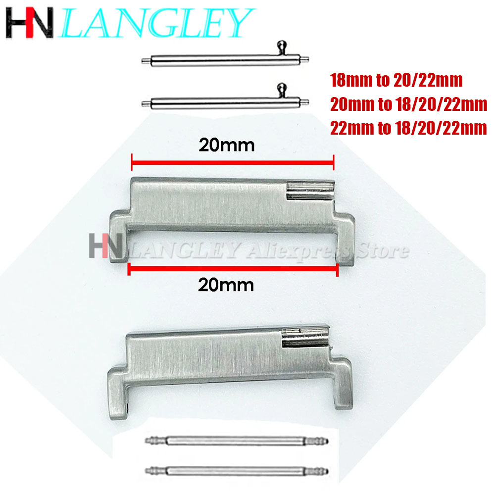 1Pair Strap Metal Adapter 18mm – обзор и цена Watch Band Connector