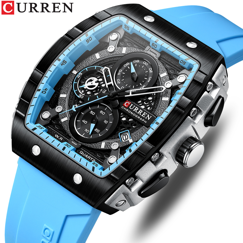 CURREN New RectangularSilicone – обзор и цена Smartwatch Guess