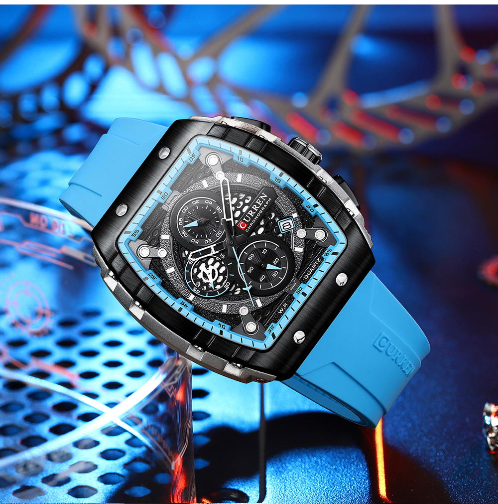 CURREN New RectangularSilicone – обзор и цена Smartwatch Guess