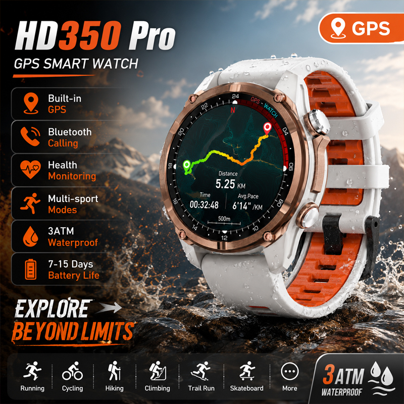 HD350 Pro Military Grade AGPS  – обзор и цена Android Smartwatch Accessories