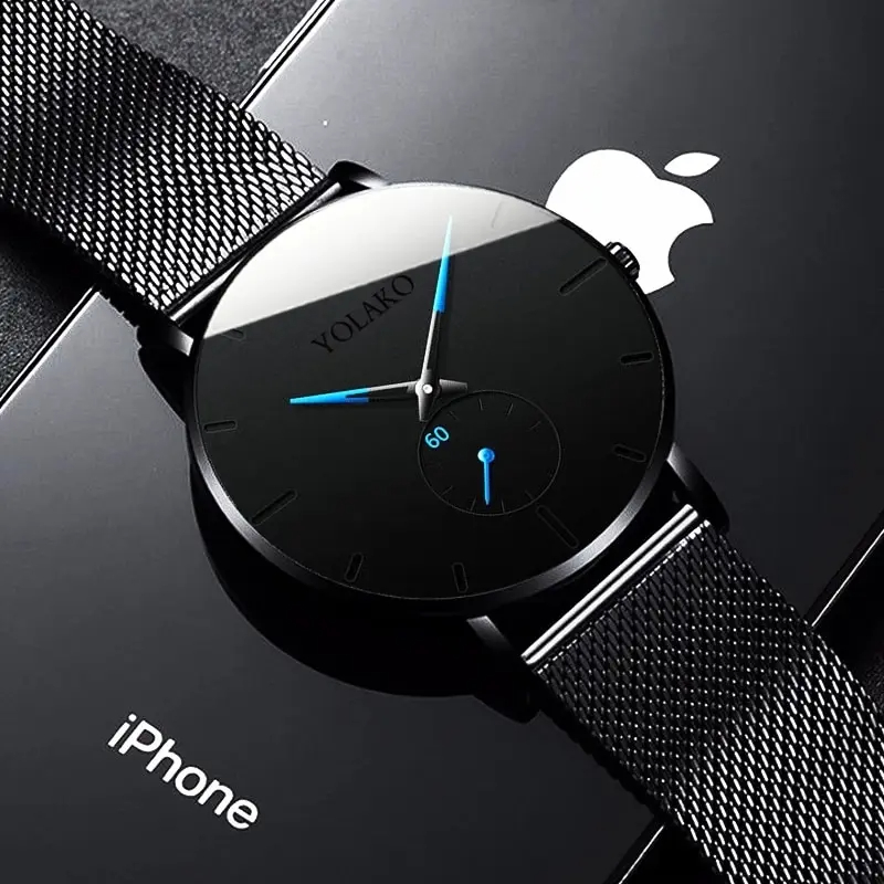 YOLAKO Mens Fashion Minimalist – обзор и цена Stainless Mesh Band
