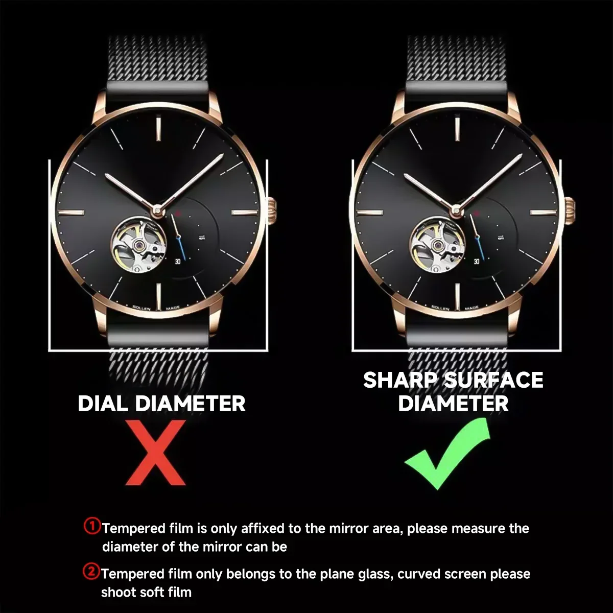 26-46mm Universal Tempered Gla – обзор и цена Watch Face Protector