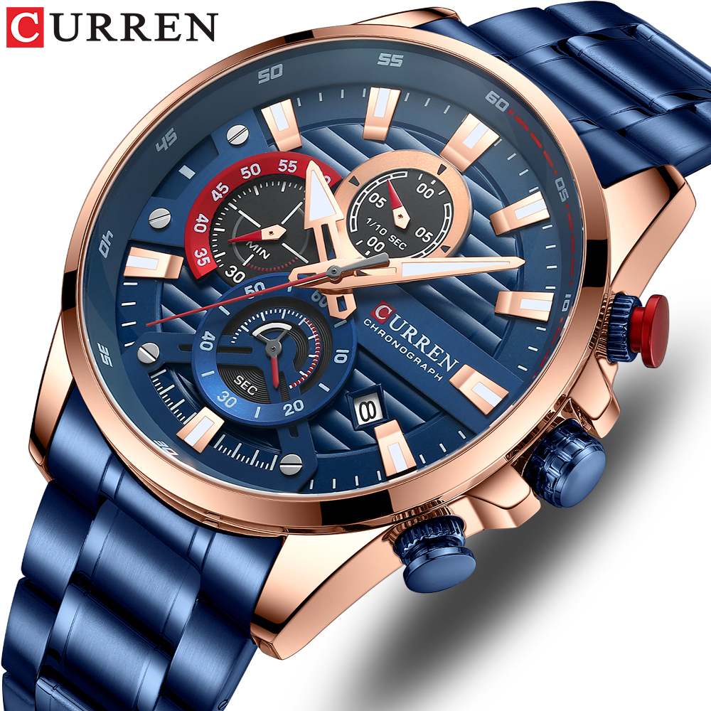 CURREN New Blue Multi Function – обзор и цена Smartwatch Guess