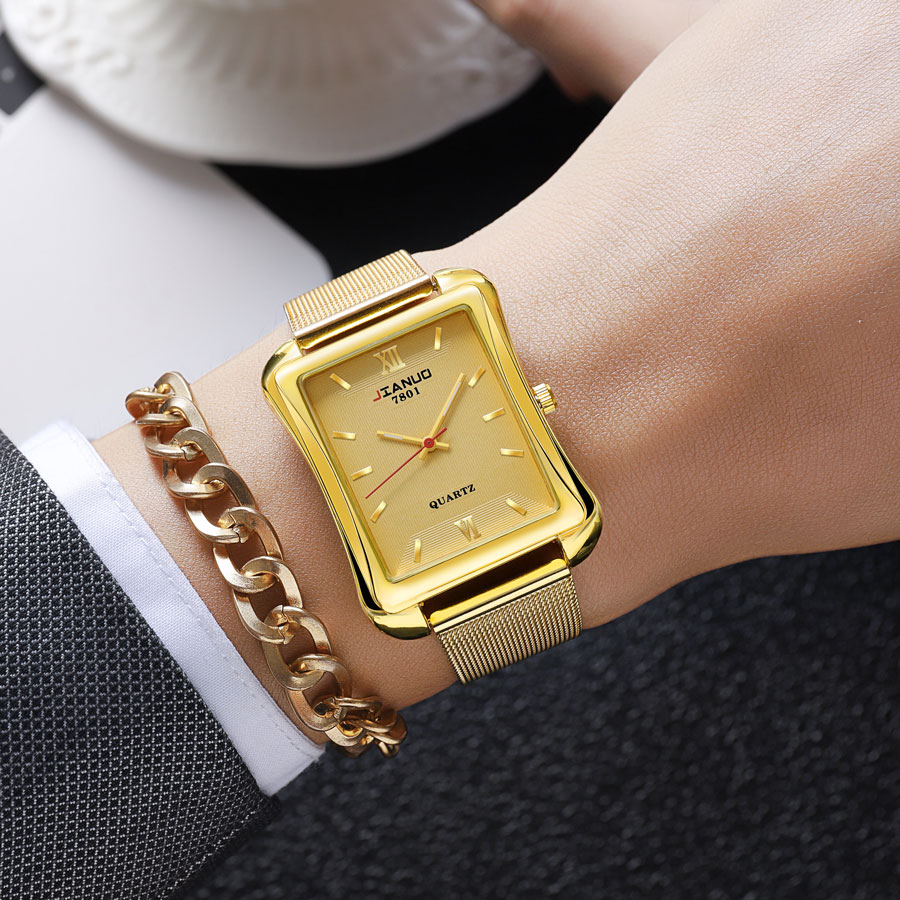 2024 New Trendy Men's Square W – обзор и цена Stainless Mesh Band